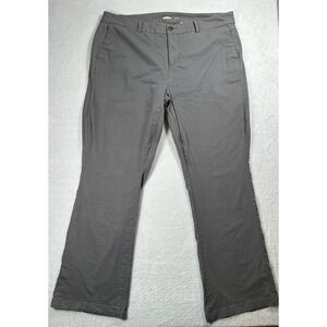 Old Navy Women’s Boot-Cut Chino Pants Gray Size 18 Plus Secret Slim Pockets Corp